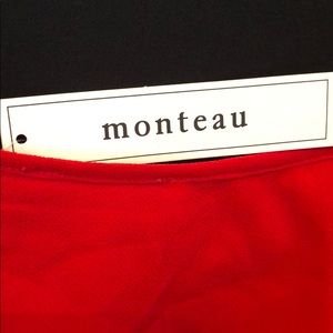 Monteau Tops - Red wrap top New medium Monteau Tops - Red wrap top New medium